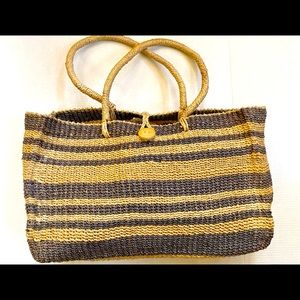 Extra large sisal or jute beach bag tote- like new